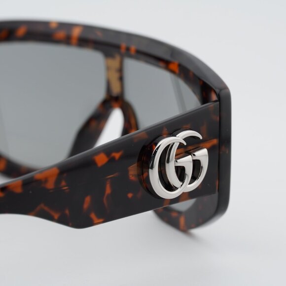 Gucci GG1950S 003 Sunglasses Havana Shield Frame, Grey Lenses main image 6
